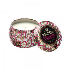 VOLUSPA Noir黑色家居系列-金属 双烛芯装饰罐 香薰蜡烛