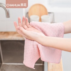 茶花 抹布厨房家务清洁布基本不掉毛不沾油吸水洗碗巾擦桌子8条