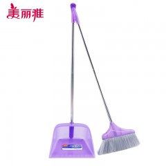 美丽雅 紫旋风扫把畚斗组合 簸箕套装 不锈钢杆扫地卫生间笤帚扫帚