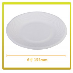 舒润  一次性餐具 可降解纸碟 6寸15.5cm 10只装