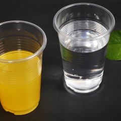 宜洁 一次性杯子塑杯 塑料杯招待杯航空杯加厚硬塑料杯水杯果汁杯