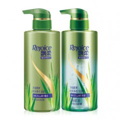 飘柔 洗护套装净油顺爽微米净透无硅油洗发水300ml+护发素300ml