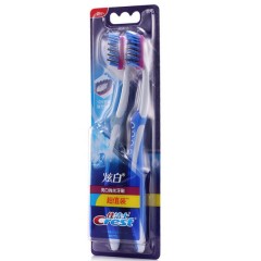 佳洁士 3d炫白亮白抛光牙刷4支 去渍软胶片双重刷毛中软毛硬毛牙刷