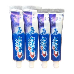 佳洁士 炫白双效牙膏210g四份 crest亮白防蛀薄荷牙膏含氟mica