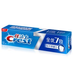佳洁士 袪牙渍健白牙膏180克两支 全优七效花漾薄荷含氟牙膏