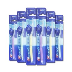 佳洁士 三重护理牙刷组合 耐用软毛crest三重牙刷颜色混发洁齿