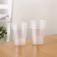 洁成 一次性杯子塑料杯加厚批发家用小号航空杯透明杯60只210ml