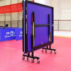 双鱼 乒乓球桌家用带轮可折叠式乒乓球台室内标准乒乓球案子