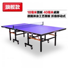 双鱼 乒乓球桌家用带轮可折叠式乒乓球台室内标准乒乓球案子