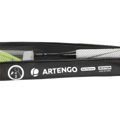 迪卡侬 ARTENGO SET PARNTER 成人羽毛球拍套装碳素复合双拍含球