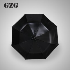 GZG 牡丹花黑胶遮阳伞防晒伞太阳伞防紫外线三折女式文艺小清新