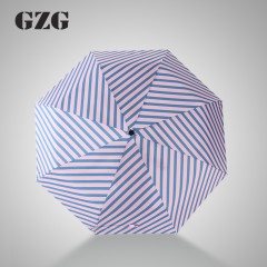GZG 糖果条纹雨伞折叠晴雨伞防晒防紫外线女创意三折伞