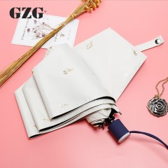 GZG 黑胶全自动雨伞折叠防晒太阳伞女超轻小防紫外线遮阳伞晴雨伞
