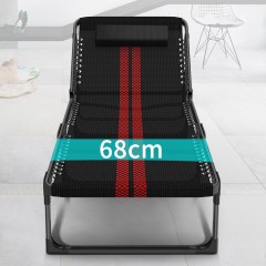 享趣 黑红三折床办公室午睡午休折叠床单人家用简易户外便携陪护床