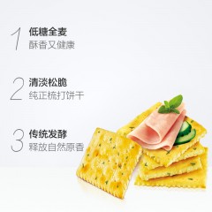 太平 梳打饼干香葱味家庭装400g/袋自然好味道