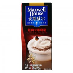 麦斯威尔 卡布奇诺三合一速溶咖啡 5条*18g 90g/盒