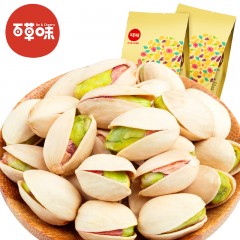 百草味 坚果干果原色开心果盐焗味200g大颗粒炒货休闲零食年货小吃