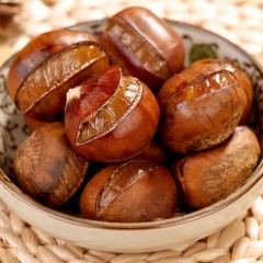 三只松鼠 开口板栗甘粟仁120gX5袋 粟子带壳板栗零食