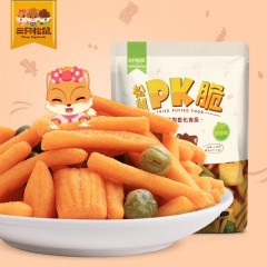 三只松鼠 pk脆零食松鼠pk脆105g原香味混合果仁薯条什锦豆子马铃薯