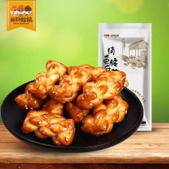 三只松鼠 零食黑糖味俏蛮腰麻花112g天津风味特色芝麻小麻花卷