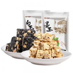 三只松鼠 白玉花生酥墨玉川式黑芝麻组合135gX2袋酥糖传统零食
