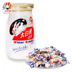 大白兔 牛奶瓶装原味奶糖258g 玻璃奶瓶 儿童礼物