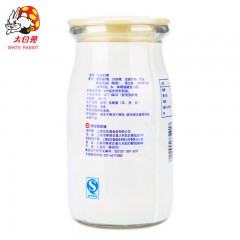 大白兔 牛奶瓶装原味奶糖258g 玻璃奶瓶 儿童礼物