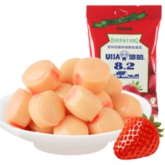 UHA/悠哈 特浓牛奶糖300g 草莓味味觉糖结婚喜糖糖果休闲零食品