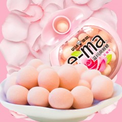 UHA/悠哈 e-ma溢玛爽喉糖玫瑰味33g日本进口清新口气润喉糖休闲零食