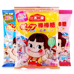 不二家 棒棒糖125gx5袋儿童糖果纸棒棒糖休闲零食结婚庆喜糖水果糖