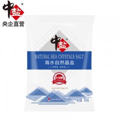 中盐 未加碘海水自然晶盐×8袋+海之味雪花盐×8袋