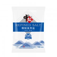 中盐 精制食用盐400g加碘盐
