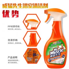 威猛先生 浴室浴缸地瓷砖水龙头玻璃清洁剂5效合1液去除皂污垢500g