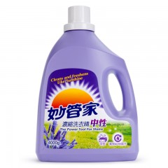 妙管家 浓缩中性洗衣液4000g台湾进口洗衣液洗衣液