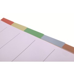 易达/Esselte  44877 胶质数字分类索引 五色索引 分类纸 A4 1-5