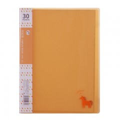 齐心 多页文件夹收纳册插页袋多层学生用资料册a4小清新40页A3163