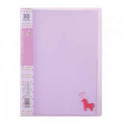 齐心 多页文件夹收纳册插页袋多层学生用资料册a4小清新40页A3163