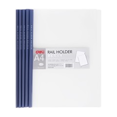 得力 10个装加厚抽杆夹 a4拉杆夹透明 学生办公工书皮夹子简历会议合同收纳整理分类报告资料夹抽干文件夹竖式