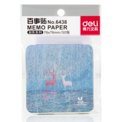 得力 6438 百事贴 留言条可撕便笺便签本N次贴万事办公