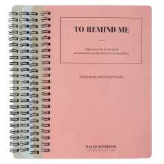 得力 LA560螺旋笔记本线圈本A5记事本60页学生笔记本子