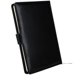 得力 7946皮面笔记本记事本 25k搭扣120页会议本用品