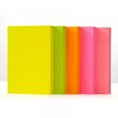 齐心 D7002 荧光纸易事贴彩色便签纸办公便签本留言便条纸N次贴