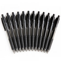 得力 S06按动中性笔0.5MM水笔签字笔不断墨