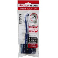 得力 6790柜台中性笔 可180度旋转台笔/签字笔 软胶握手 黏贴稳固