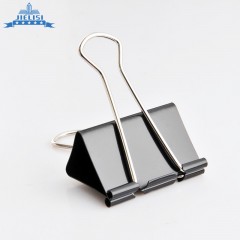 杰丽斯 黑色长尾夹8563 32mm票据夹 长尾票夹 筒装24只