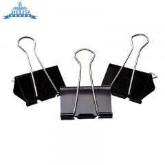 杰丽斯 黑色长尾夹8564 25mm 票据夹 长尾票夹 筒装48只