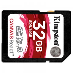 金士顿 SDHC卡SDR 存储卡相机内存卡U3支持4K读100M 32G