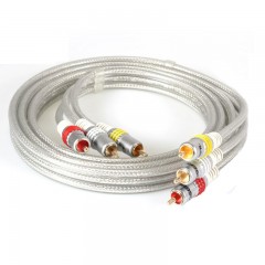 Choseal/秋叶原 三莲花RCA线机顶盒连接音视频线 Q-616/QS6773