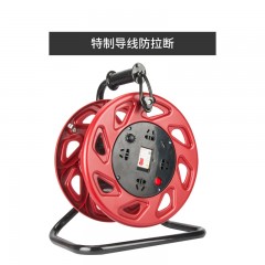 德力西 线盘移动工程插座电源延长线电缆盘空盘绕线盘拖线盘收线器经济款