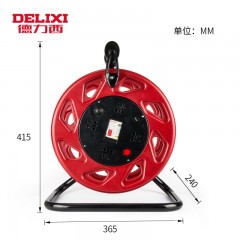 德力西 线盘移动工程插座电源延长线电缆盘空盘绕线盘拖线盘收线器经济款